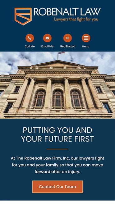 Responsive Mobile Attorney Website for Robenalt Law