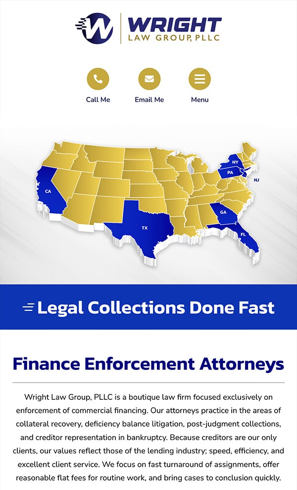 Mobile Friendly Law Firm Webiste for Wright Law Group, PLLC