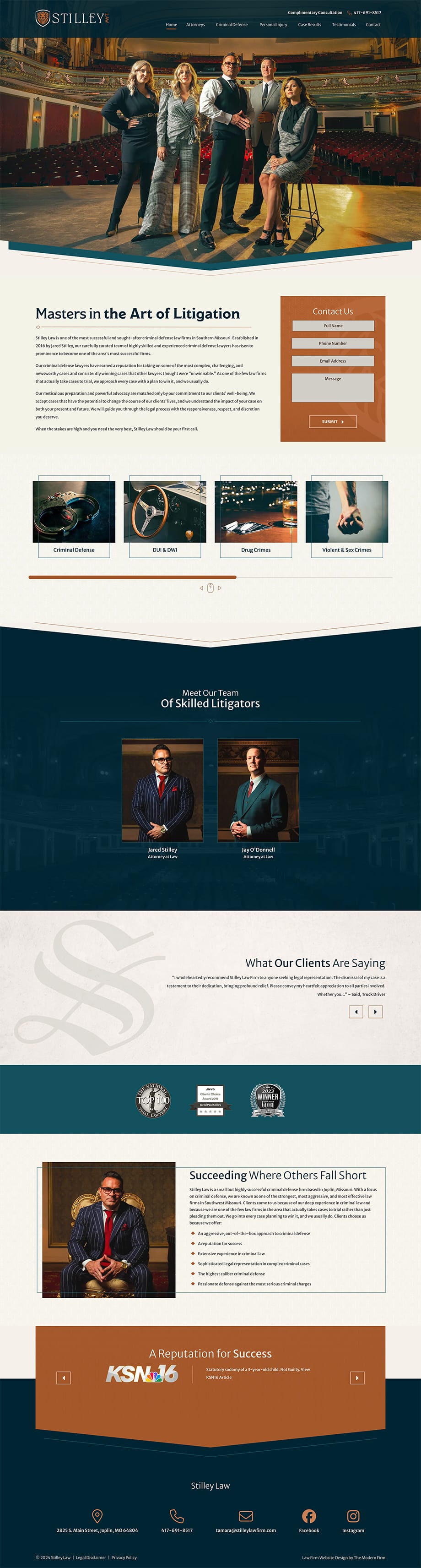 Law Firm Website Design for Stilley Law