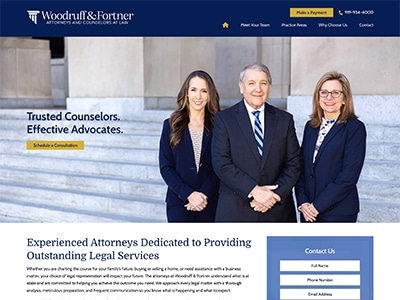 Law Firm Website design for Woodruff & Fortner