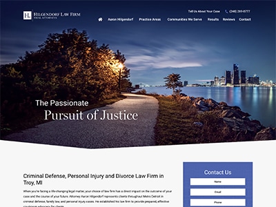 Law Firm Website design for Hilgendorf Law