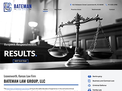 Law Firm Website design for Bateman Law Group