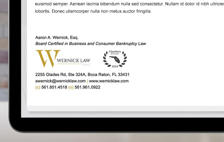 Law Firm Website design for Wernick Law