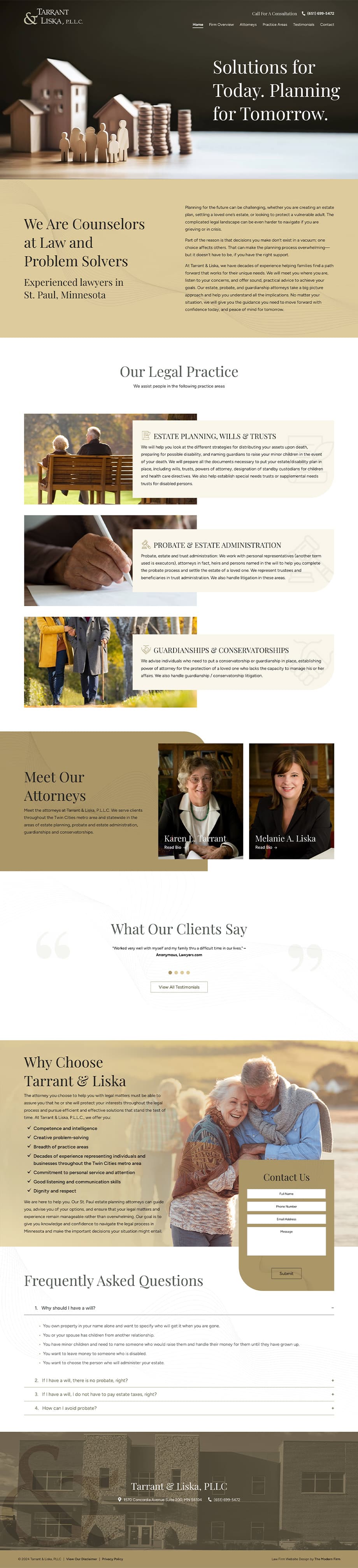 Law Firm Website Design for Tarrant & Liska, PLLC