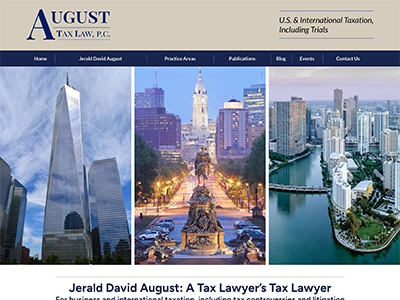 Law Firm Website design for August Tax Law, P.C.