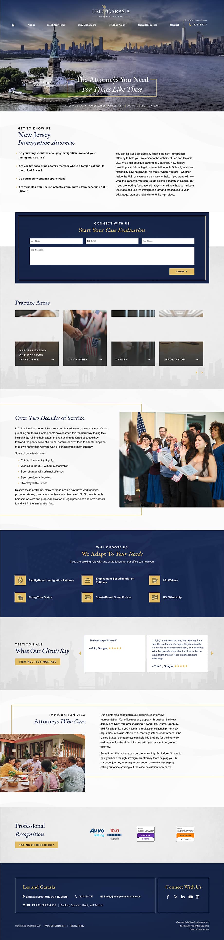Law Firm Website Design for Lee and Garasia