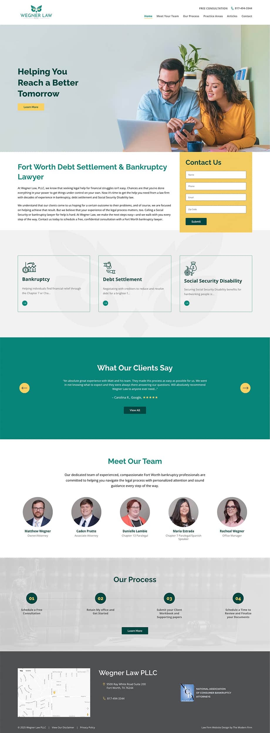 Law Firm Website Design for Wegner Law PLLC