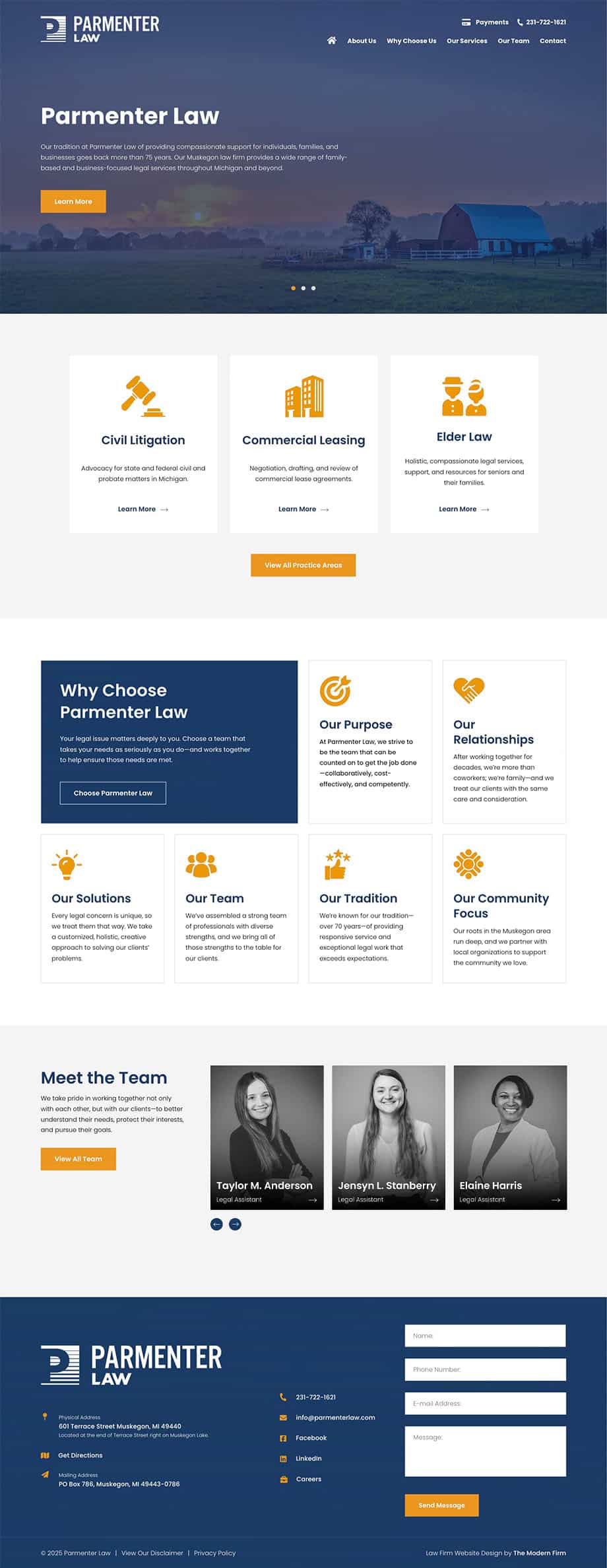 Law Firm Website Design for Parmenter Law