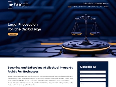 Law Firm Website design for Busch IP Law