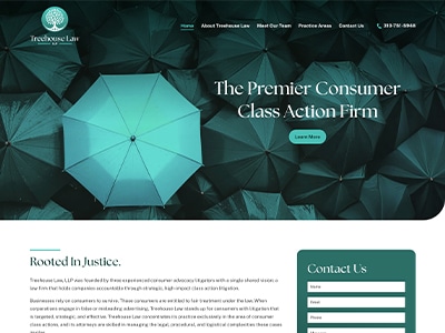 Law Firm Website design for Treehouse Law LLP