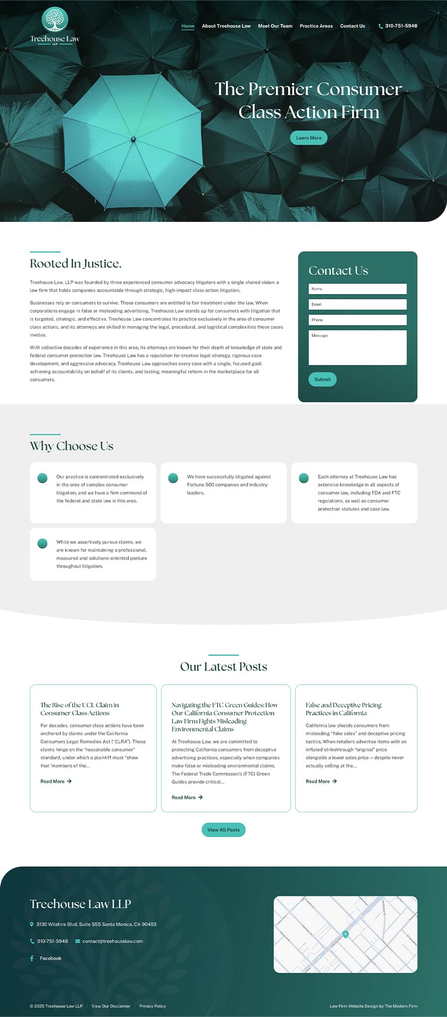 Law Firm Website Design for Treehouse Law LLP