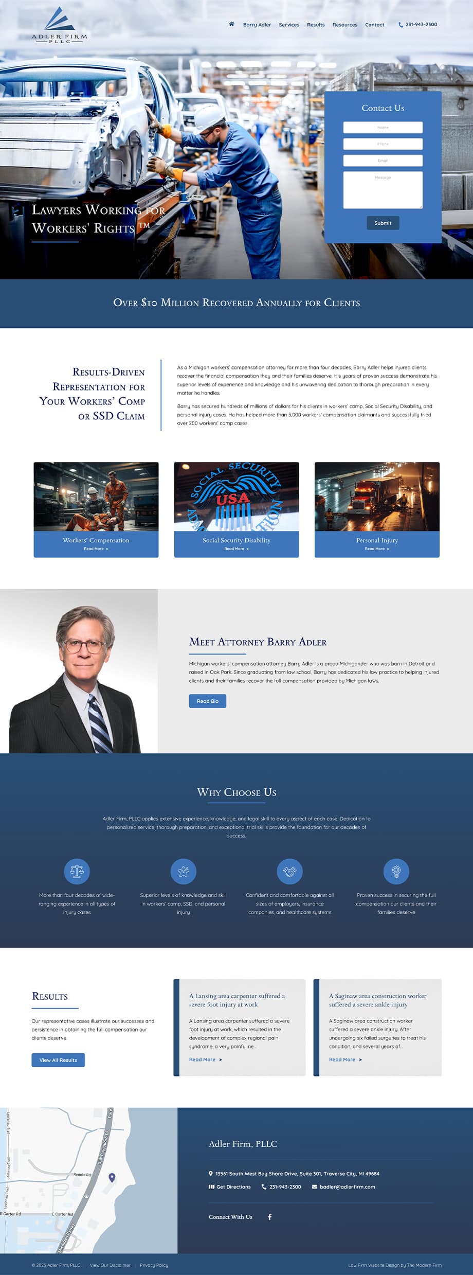 Law Firm Website Design for Adler Firm, PLLC