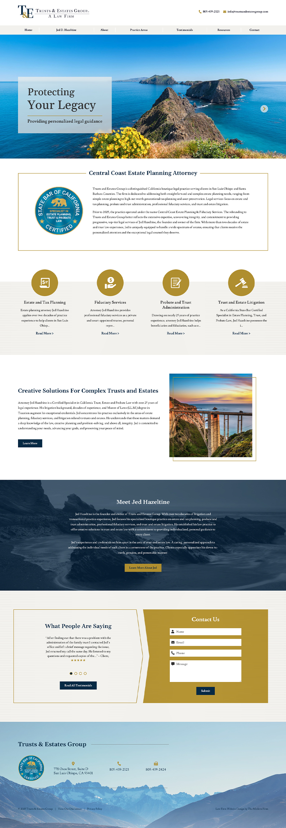 Law Firm Website Design for Trusts & Estates Group