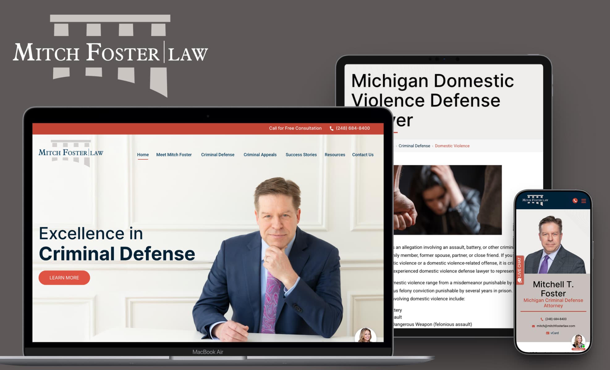 Website Design for Mitch Foster Law