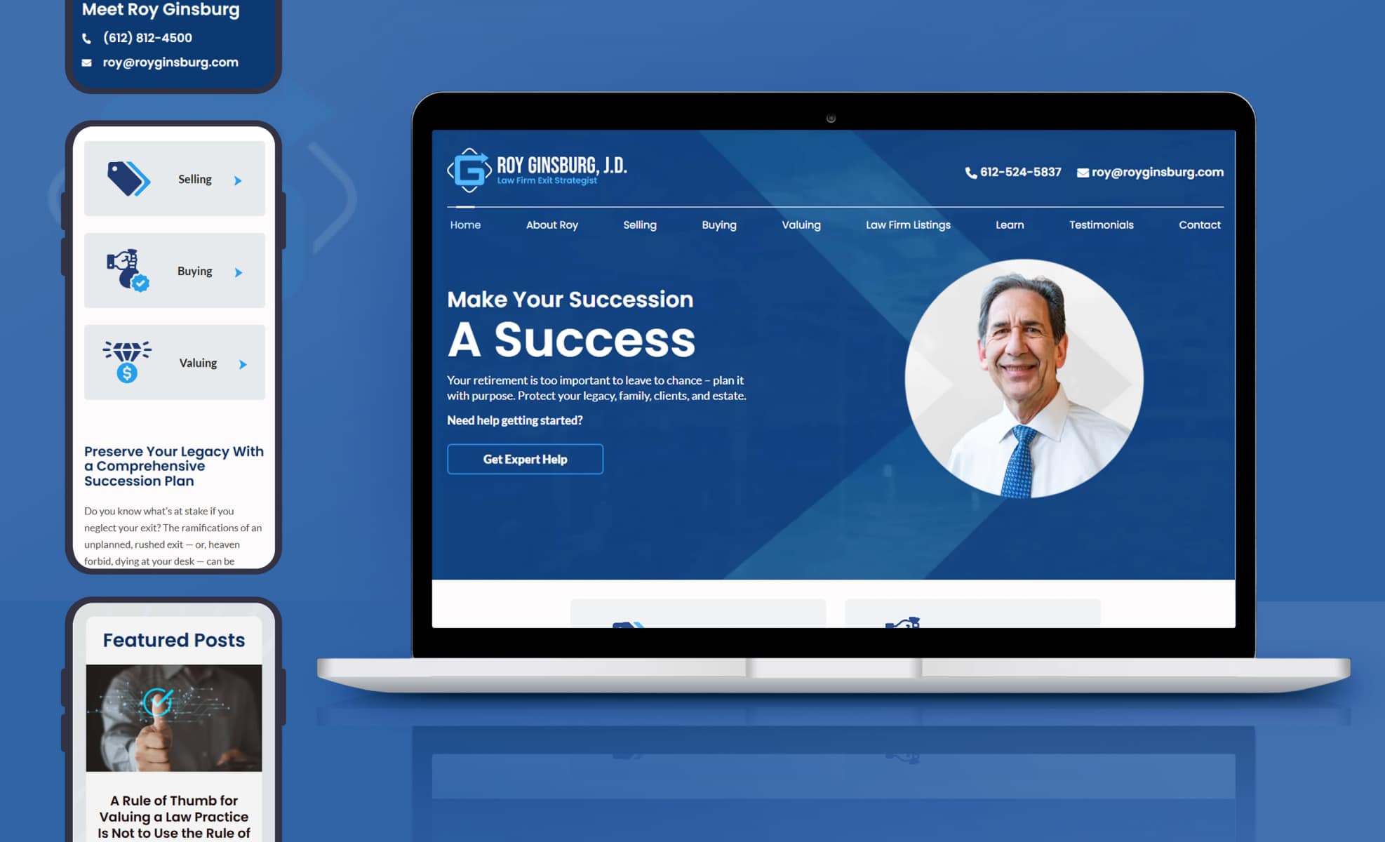 Website Design for Roy Ginsburg, J.D.
