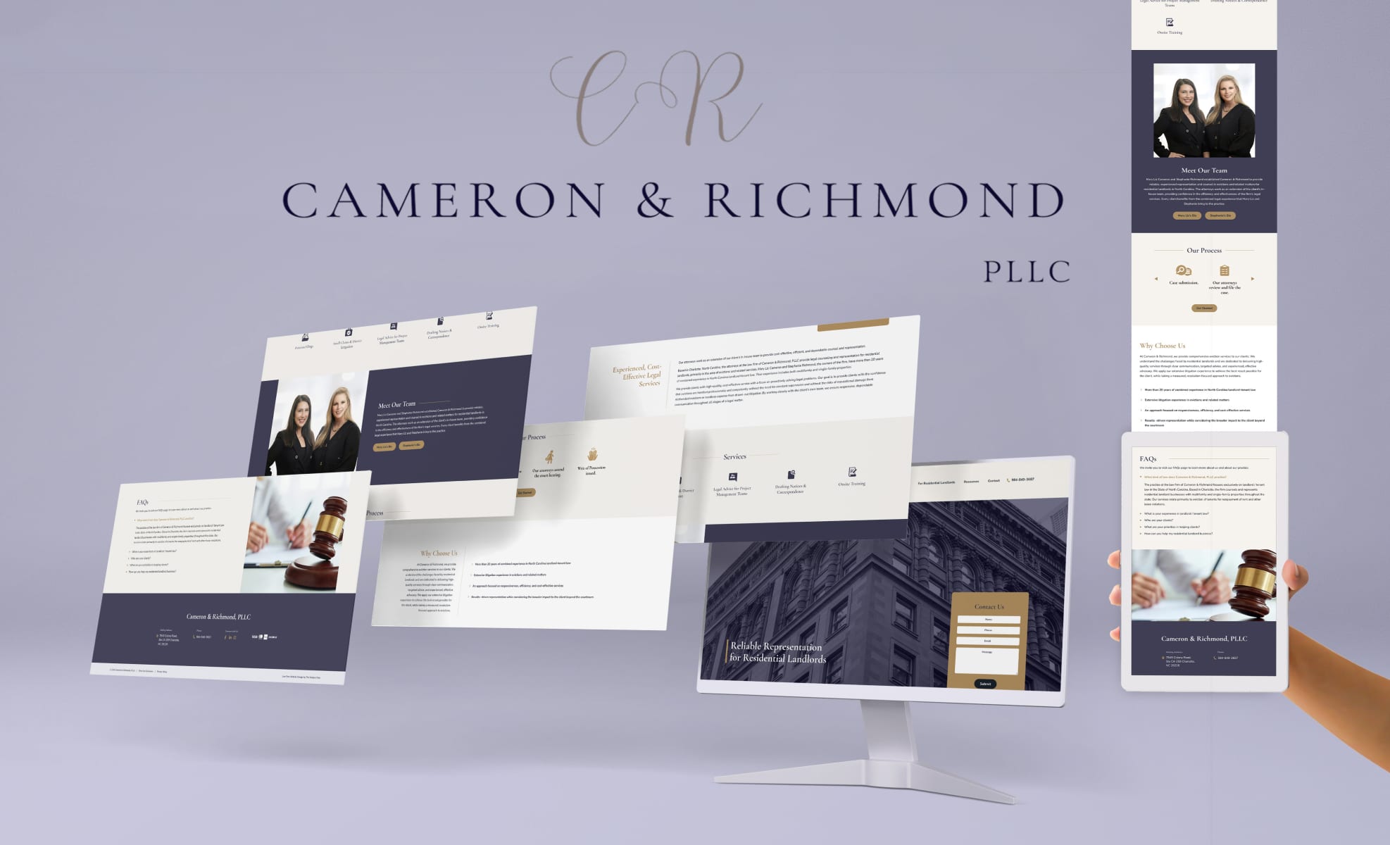 Cameron Richmond, PLLC Law Firm Website Design by The Modern Firm