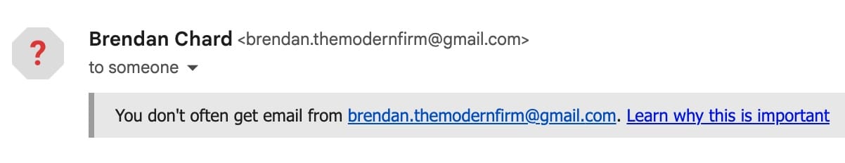 Lookalike Email Example
