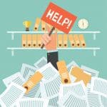 Too Much Non-Billable Work – Hand with Help Sign